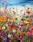 Sea of Flowers Diamond Painting Kit for Adults – 5D Full Round DIY Gem Art, 12x16 Inch Beginner-Friendly Home Wall Décor